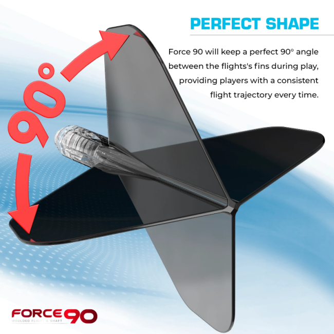 Mission Force 90 Moulded Flight & Shaft System Schwarz/Transparent - Standard No2